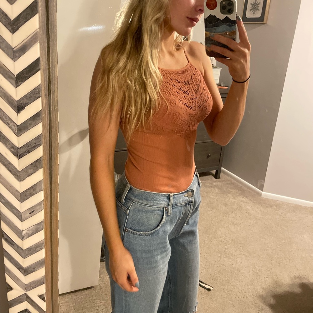 Free people salmon colored bodysuit